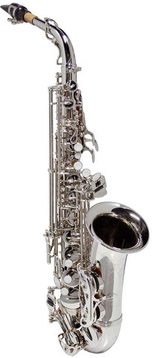 Saxofoon Altsax Pisoni polsters, verzilverd, incl. softcase |